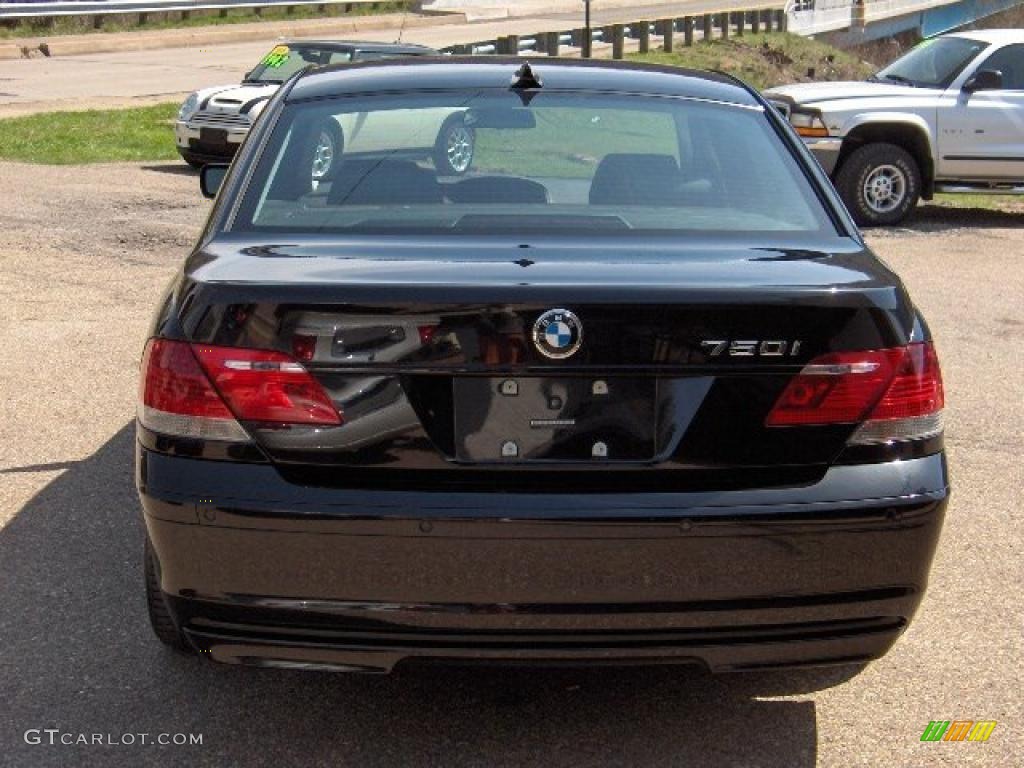2007 7 Series 750i Sedan - Black Sapphire Metallic / Black photo #10