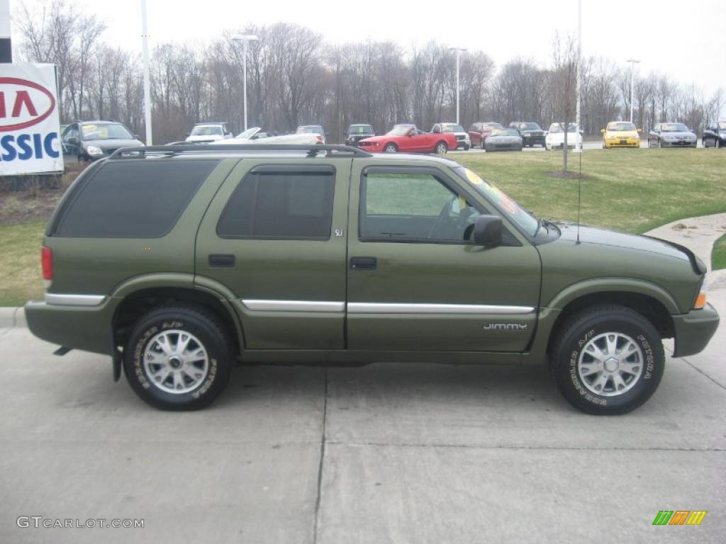 2001 Jimmy SLE 4x4 - Medium Sage Green Metallic / Graphite photo #2