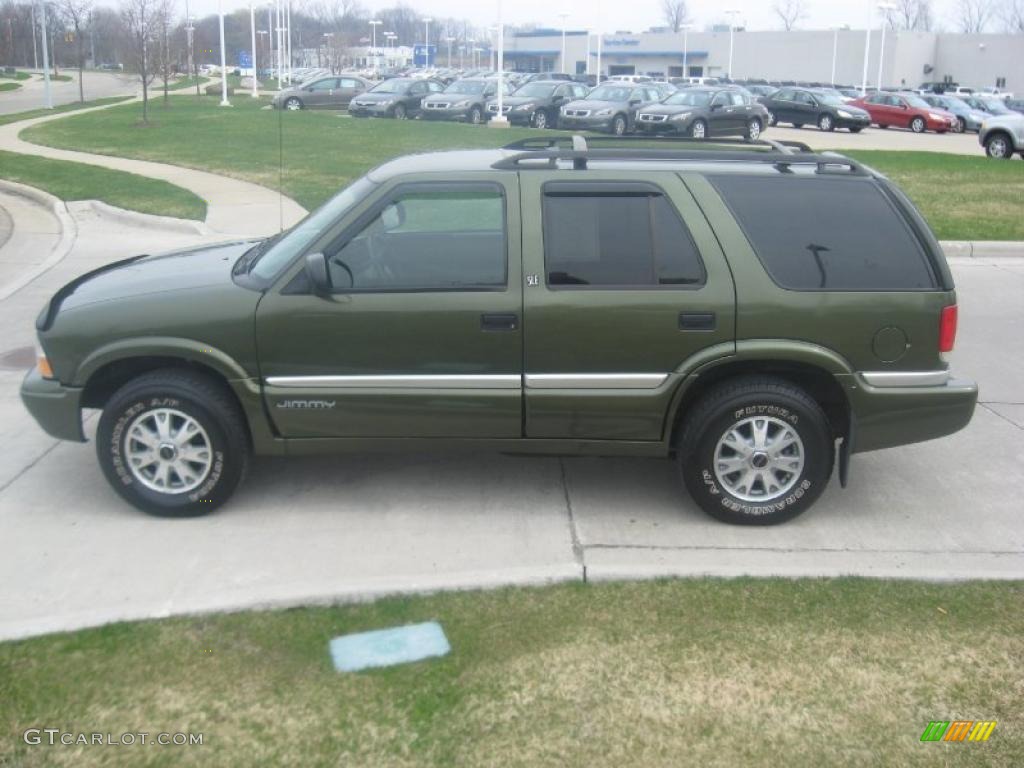 2001 Jimmy SLE 4x4 - Medium Sage Green Metallic / Graphite photo #6