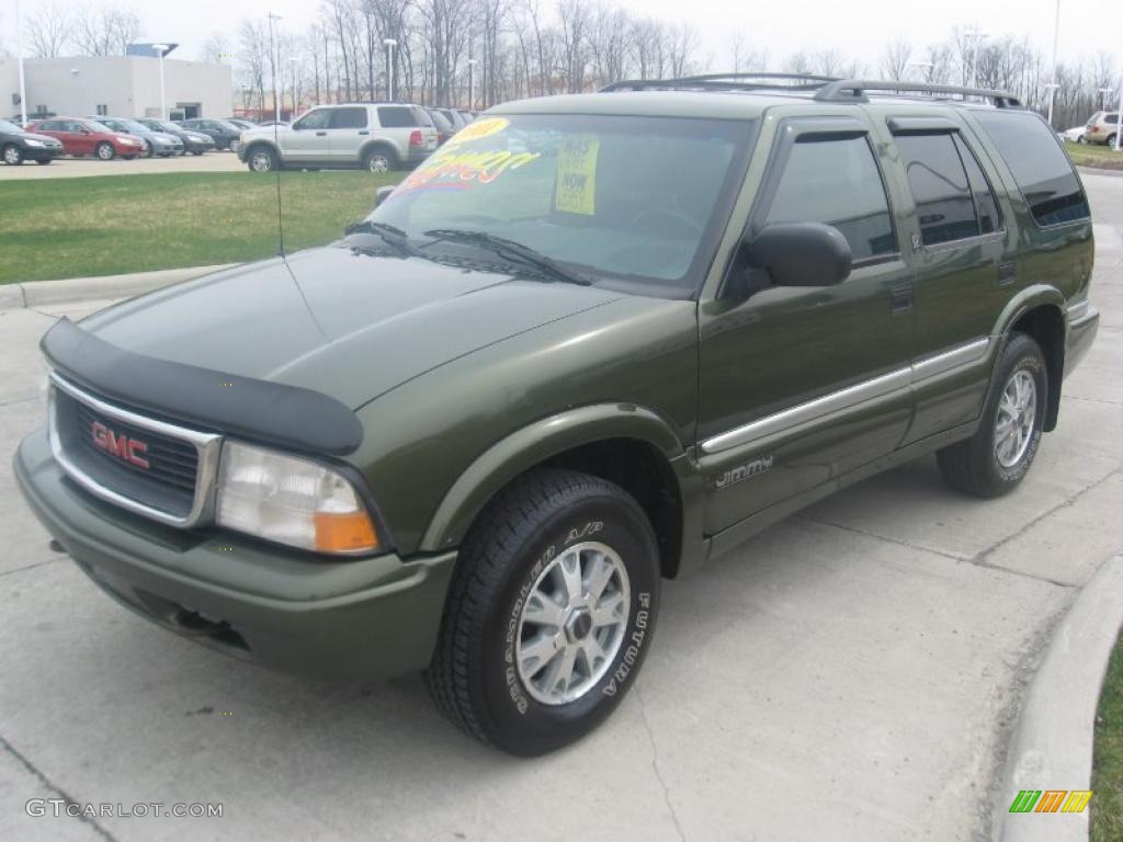 2001 Jimmy SLE 4x4 - Medium Sage Green Metallic / Graphite photo #7