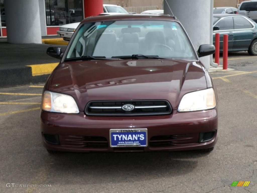 2001 Legacy L Sedan - Winestone Red Pearl / Gray photo #2