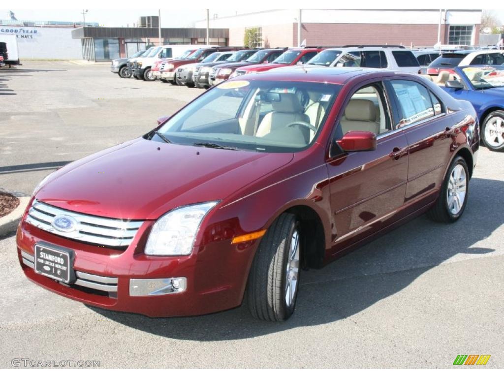 2007 Fusion SEL V6 - Merlot Metallic / Camel photo #1