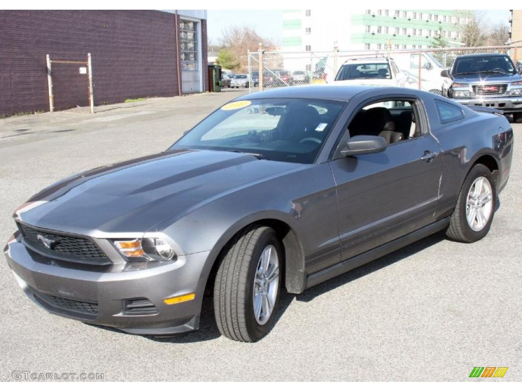 2010 Mustang V6 Coupe - Sterling Grey Metallic / Charcoal Black photo #1