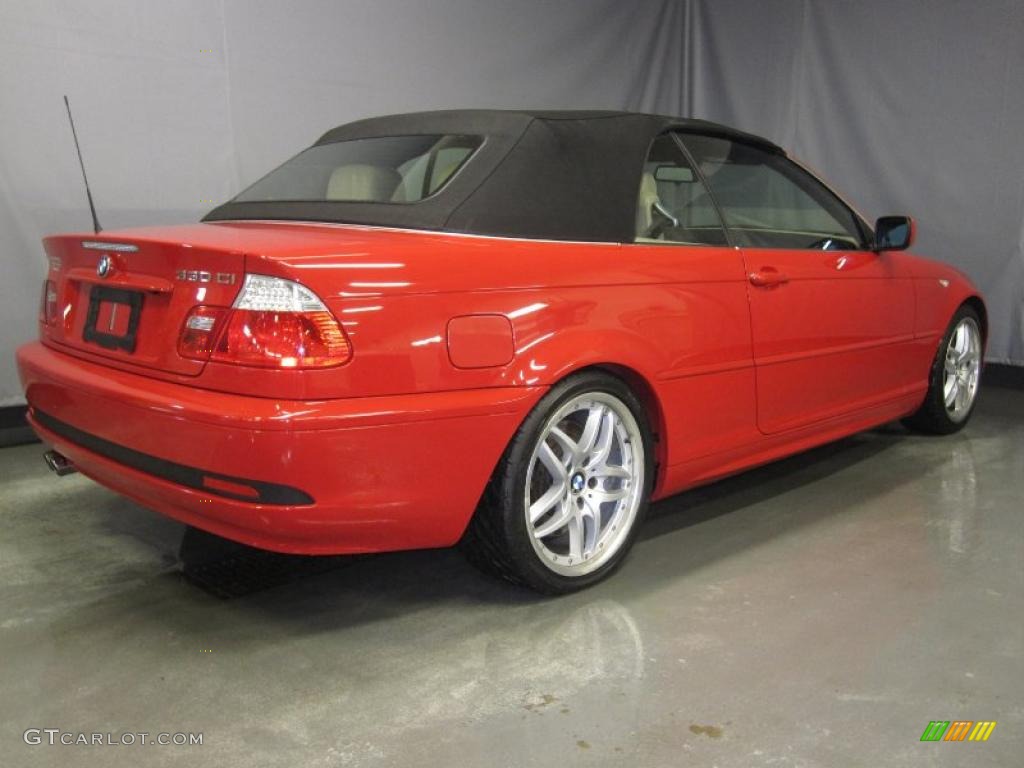 2004 3 Series 330i Convertible - Electric Red / Sand photo #3