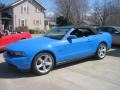 2010 Grabber Blue Ford Mustang GT Premium Convertible  photo #7
