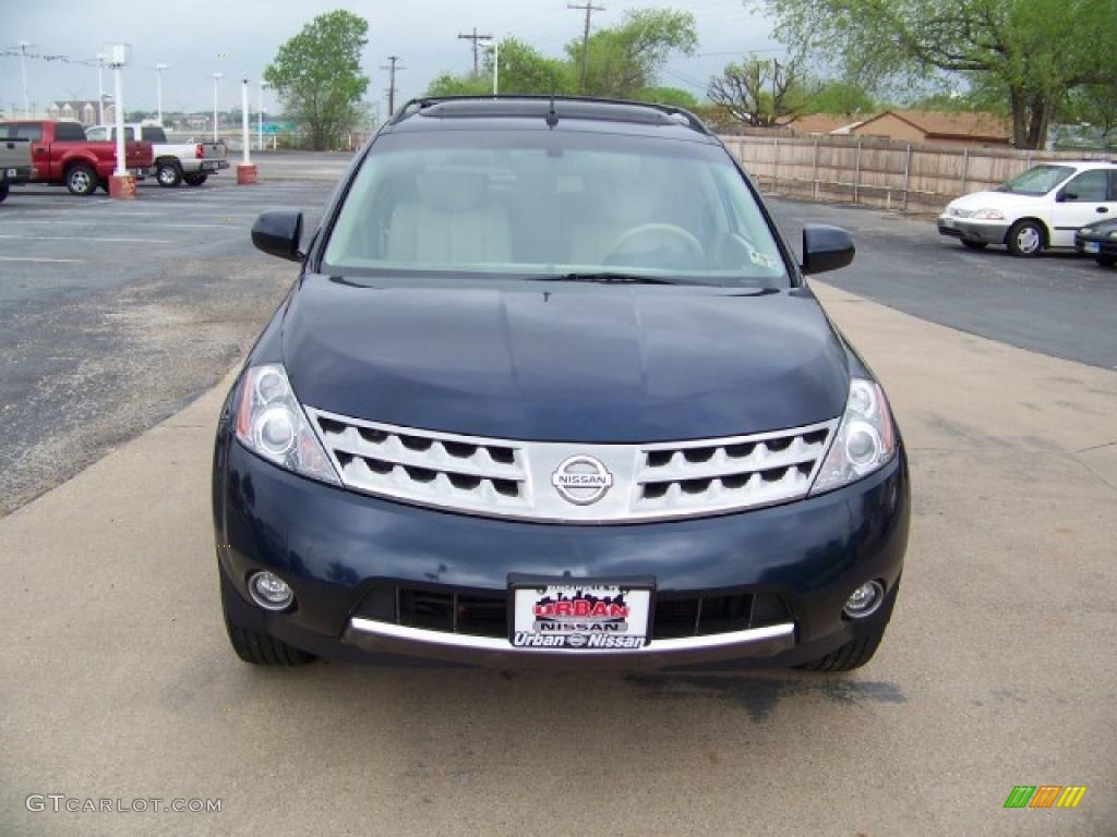 2007 Murano SL AWD - Midnight Blue Pearl / Cafe Latte photo #2