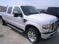 2010 White Platinum Metallic Tri-Coat Ford F350 Super Duty Lariat Crew Cab 4x4  photo #1