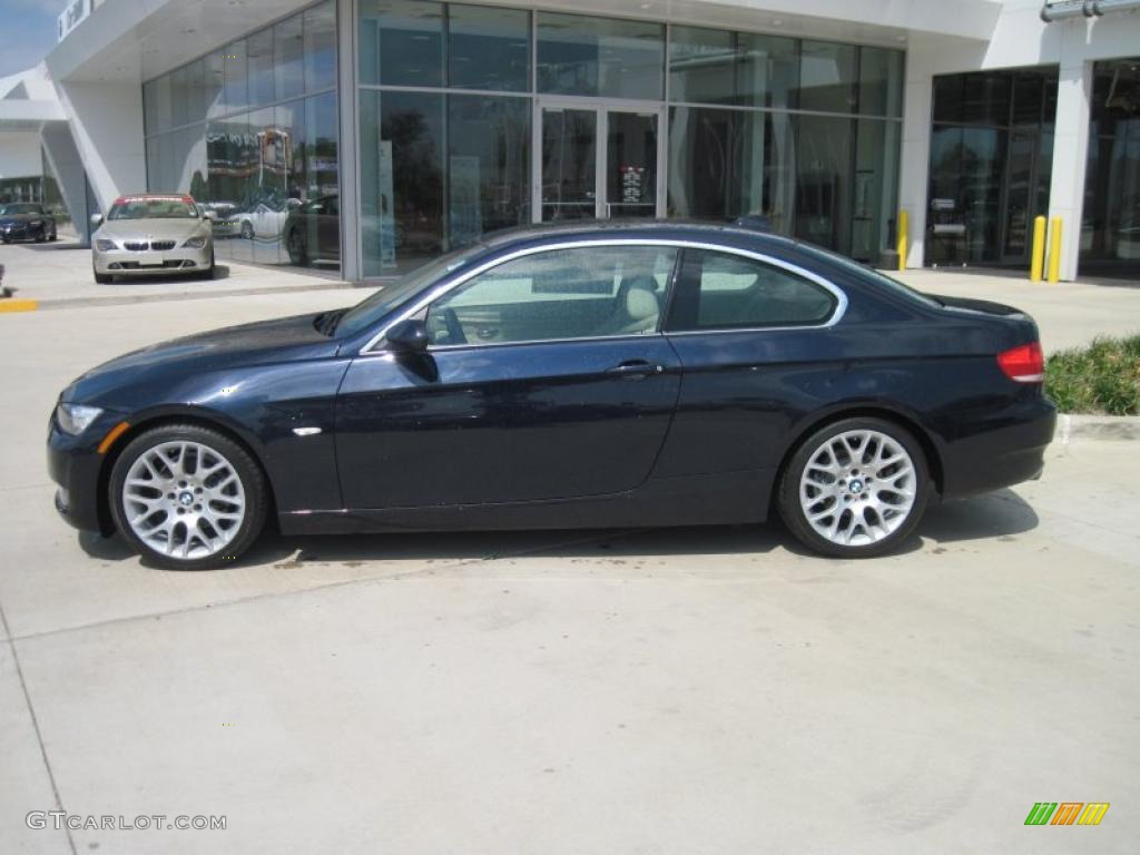 2007 3 Series 328i Coupe - Monaco Blue Metallic / Cream Beige photo #3