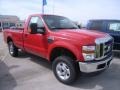 Vermillion Red 2010 Ford F250 Super Duty XLT Regular Cab 4x4