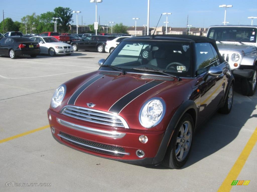 2008 Cooper Convertible - Nightfire Red Metallic / Panther Black photo #1