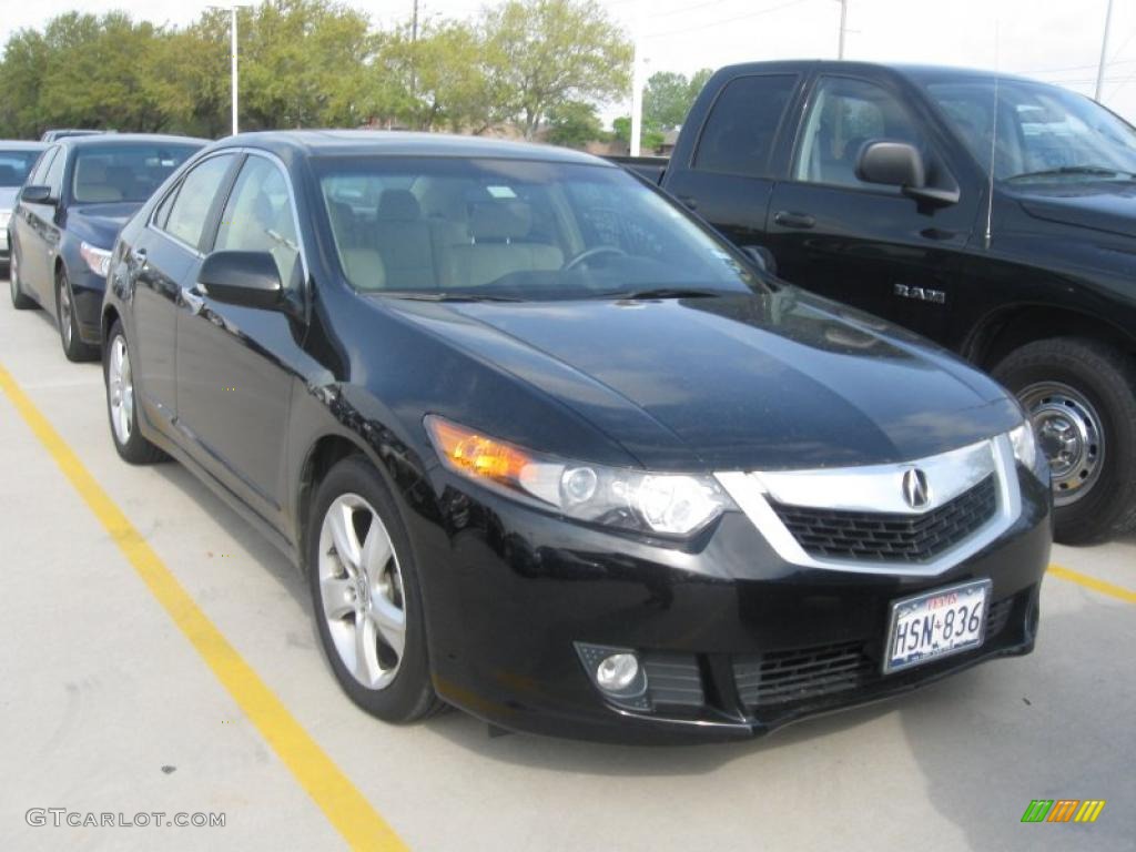 2009 TSX Sedan - Crystal Black Pearl / Parchment photo #5