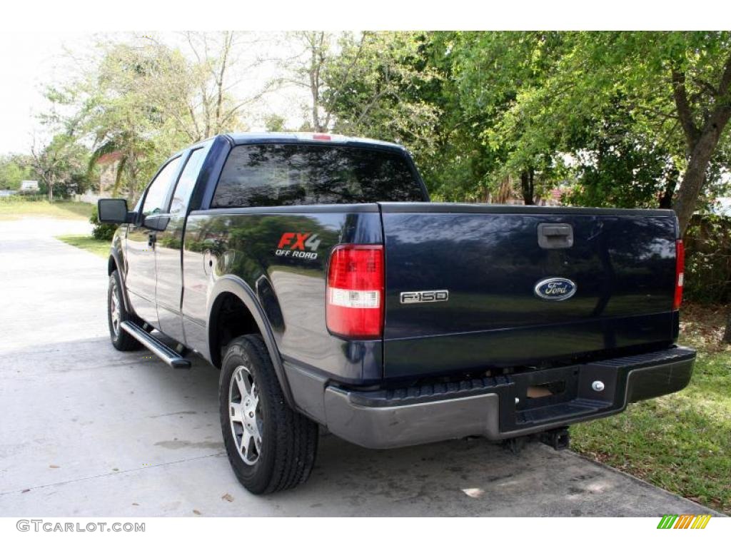 2005 F150 FX4 SuperCab 4x4 - True Blue Metallic / Black photo #7