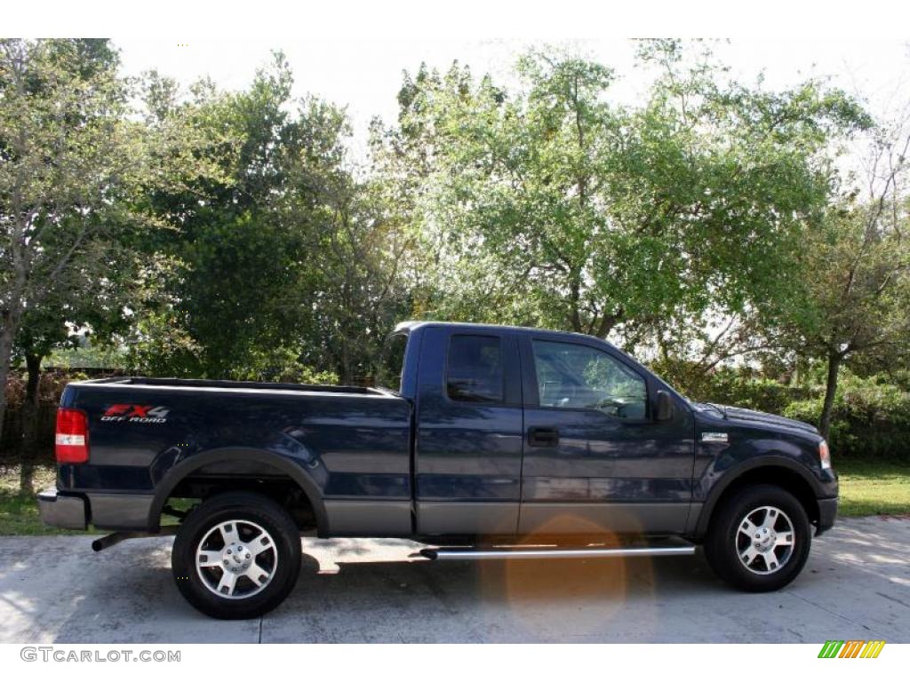 2005 F150 FX4 SuperCab 4x4 - True Blue Metallic / Black photo #11