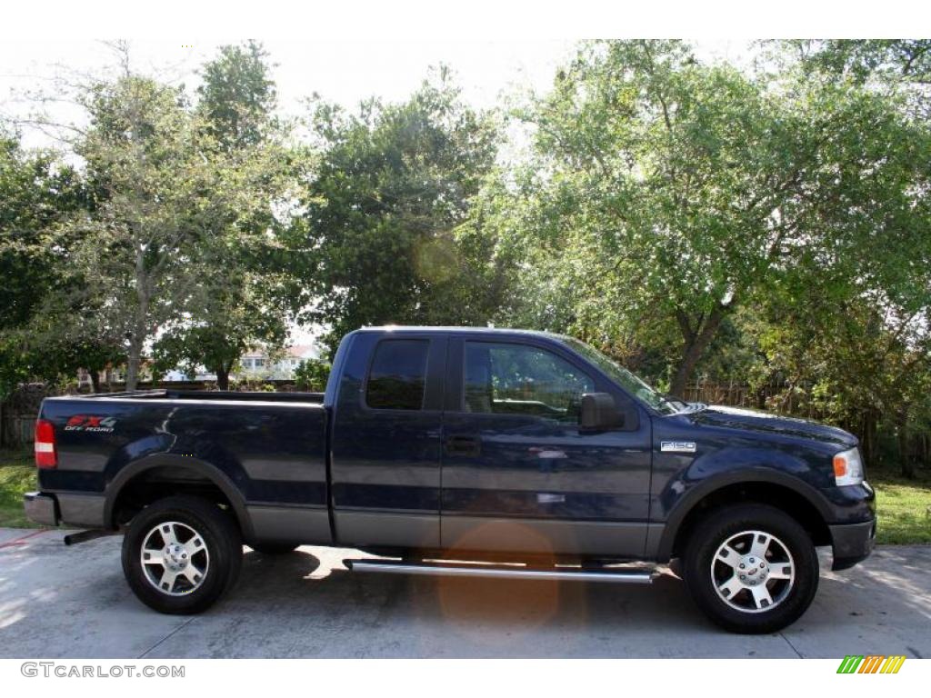 2005 F150 FX4 SuperCab 4x4 - True Blue Metallic / Black photo #12