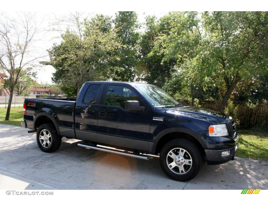 2005 F150 FX4 SuperCab 4x4 - True Blue Metallic / Black photo #13