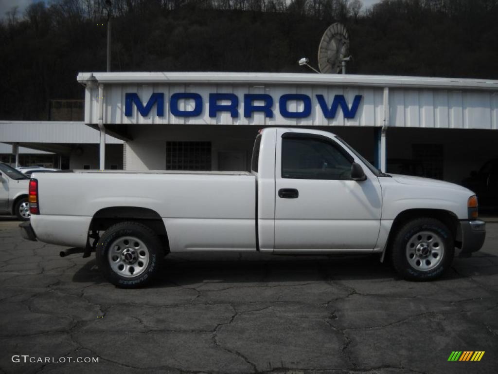 2005 Sierra 1500 Regular Cab - Summit White / Dark Pewter photo #1