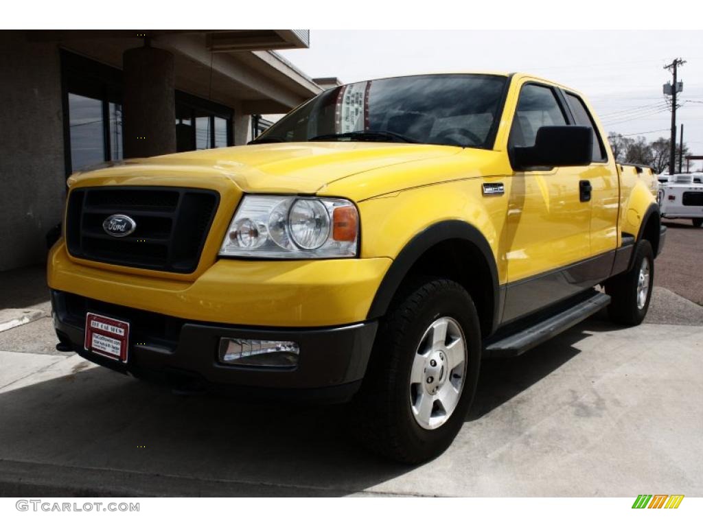 2004 F150 FX4 SuperCab 4x4 - Blazing Yellow / Black photo #2