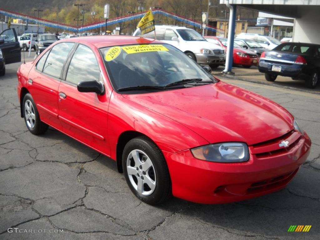 2003 Cavalier LS Sedan - Victory Red / Graphite Gray photo #20