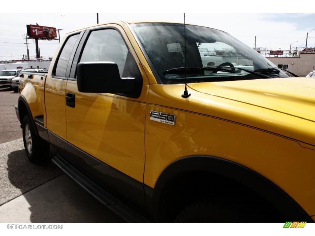 2004 F150 FX4 SuperCab 4x4 - Blazing Yellow / Black photo #19