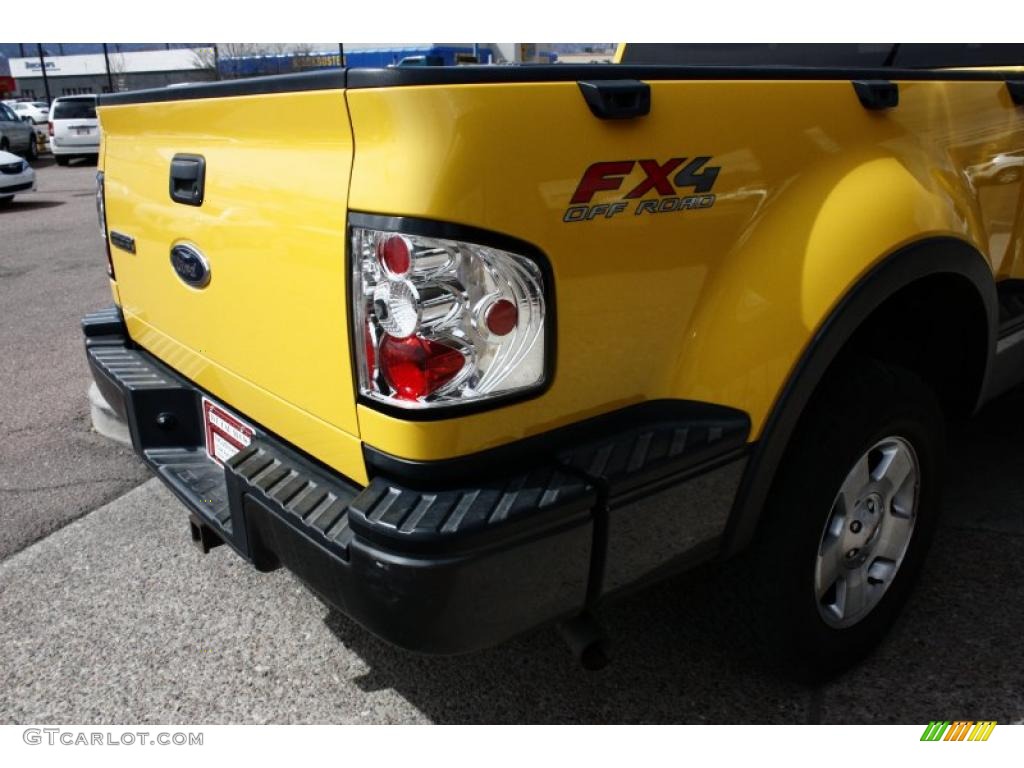 2004 F150 FX4 SuperCab 4x4 - Blazing Yellow / Black photo #20