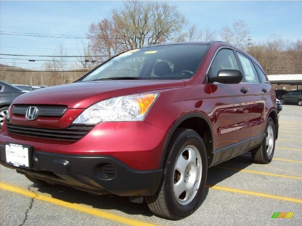 2007 CR-V LX 4WD - Tango Red Pearl / Gray photo #23