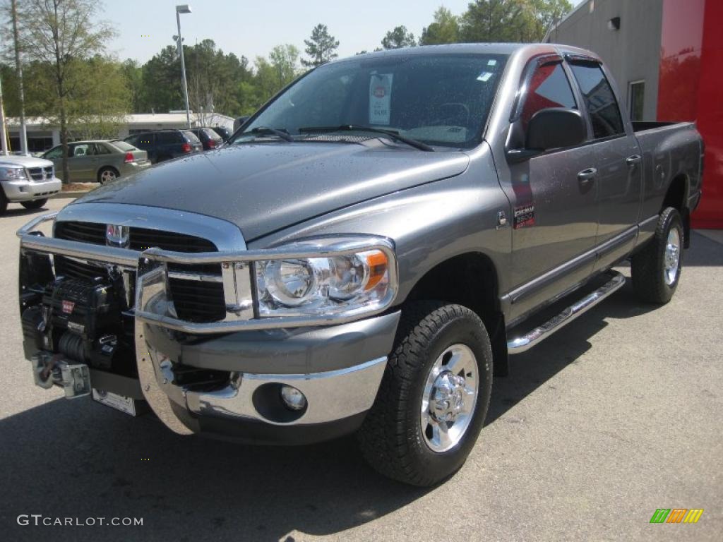 2007 Ram 2500 SLT Quad Cab 4x4 - Bright Silver Metallic / Medium Slate Gray photo #1