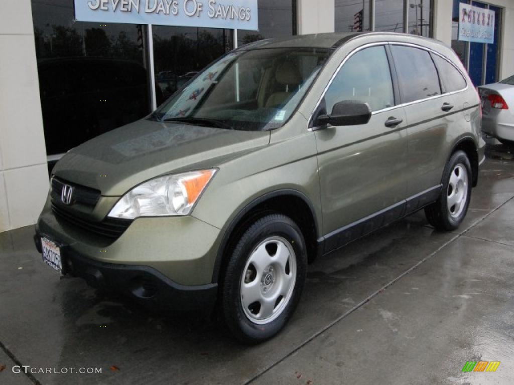 2007 CR-V LX - Green Tea Metallic / Ivory photo #7