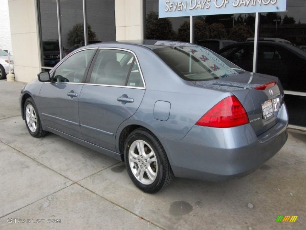 2007 Accord EX Sedan - Cool Blue Metallic / Gray photo #5