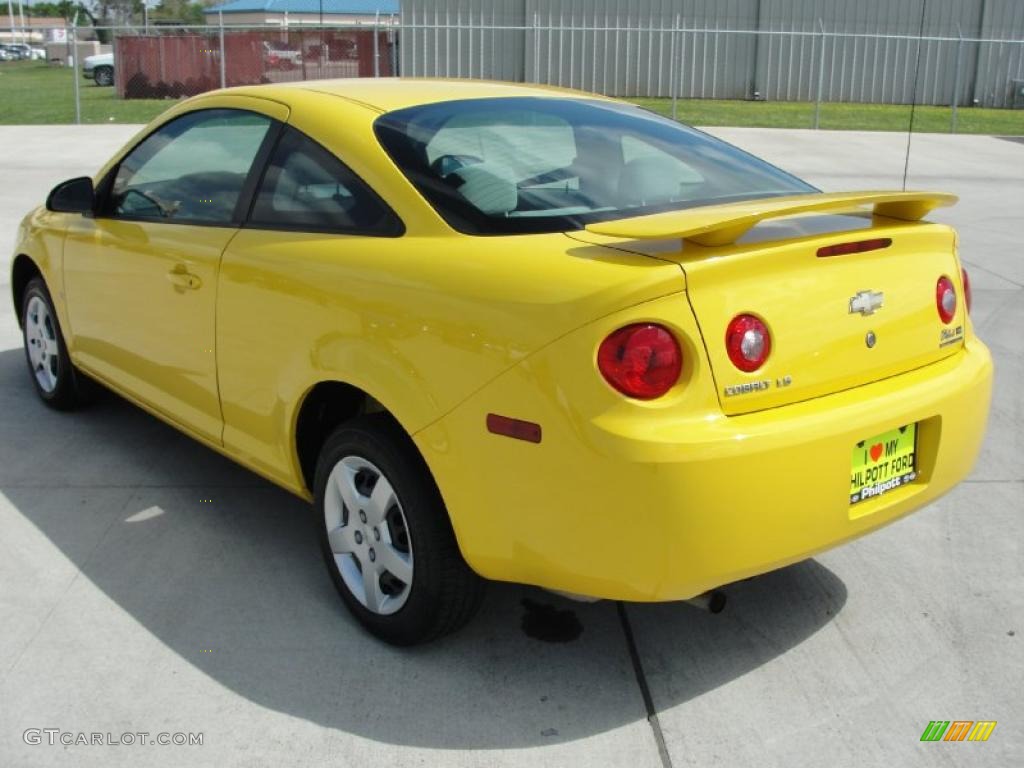 2007 Cobalt LS Coupe - Rally Yellow / Gray photo #5