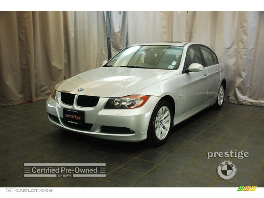 2007 3 Series 328xi Coupe - Titanium Silver Metallic / Black photo #1