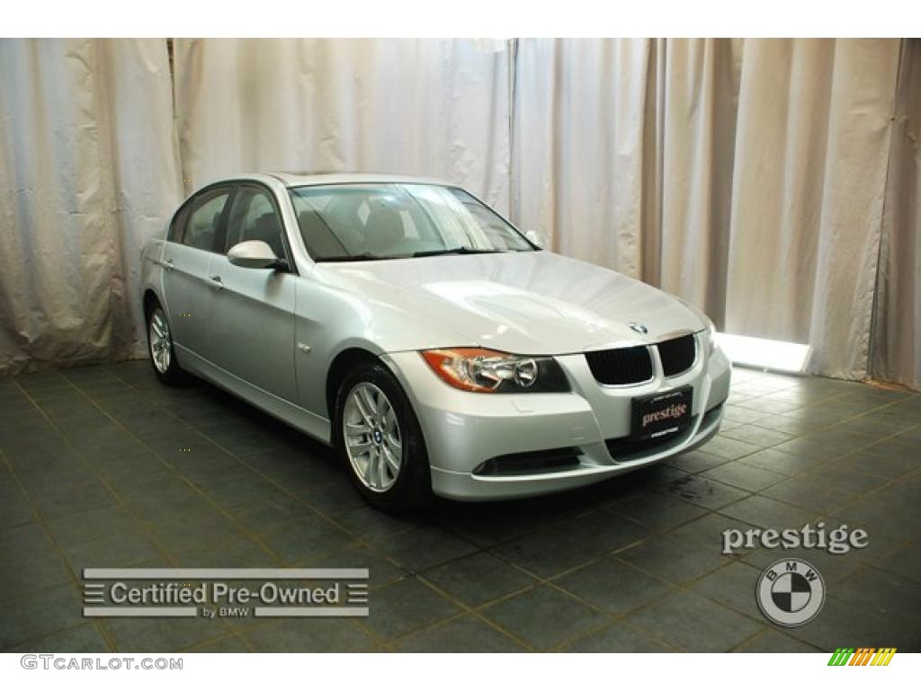 2007 3 Series 328xi Coupe - Titanium Silver Metallic / Black photo #10