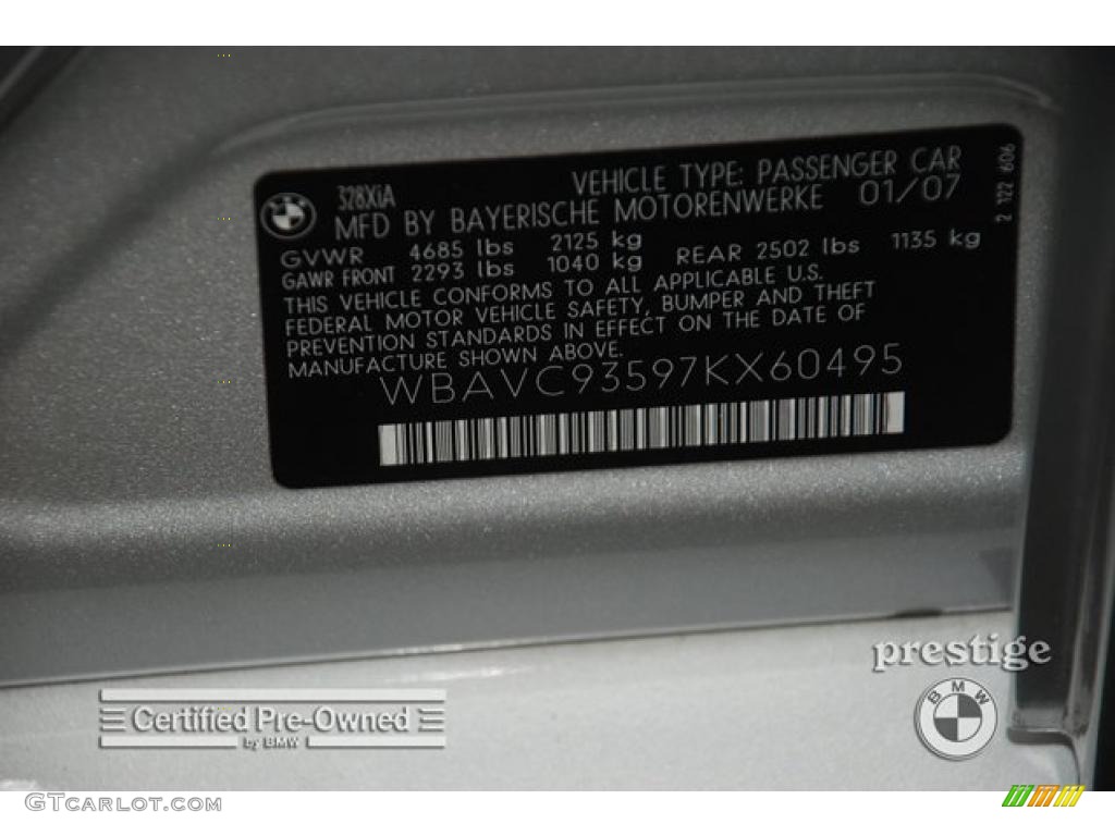2007 3 Series 328xi Coupe - Titanium Silver Metallic / Black photo #17