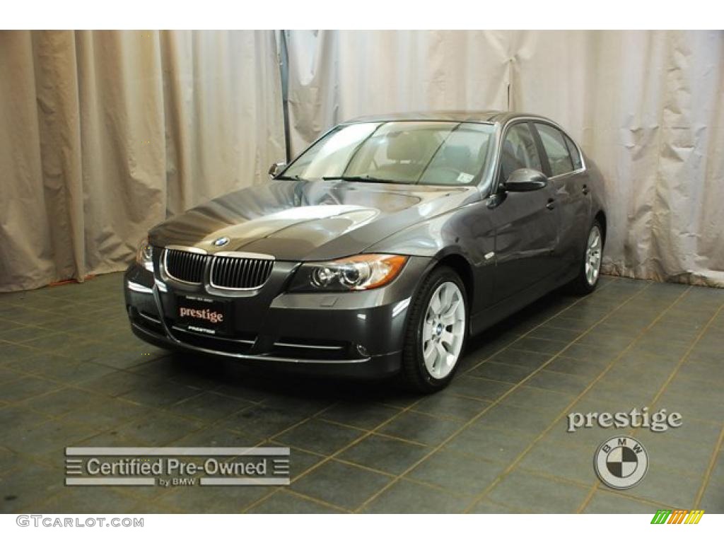 2008 3 Series 335xi Sedan - Sparkling Graphite Metallic / Black photo #1