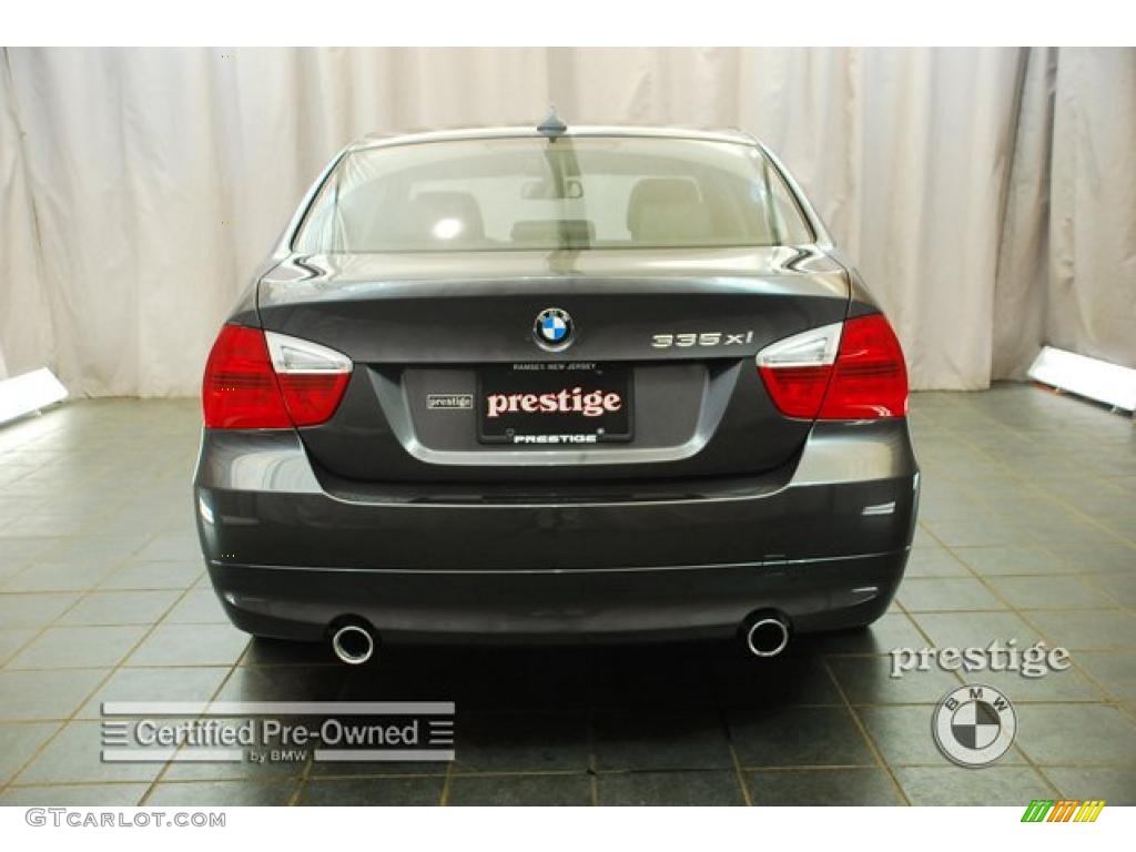 2008 3 Series 335xi Sedan - Sparkling Graphite Metallic / Black photo #3