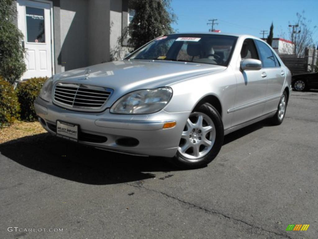 2002 S 500 Sedan - Brilliant Silver Metallic / Ash photo #1