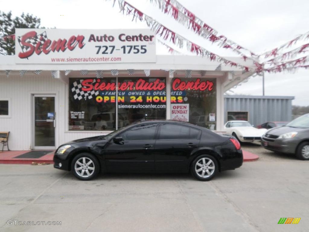 2004 Maxima 3.5 SL - Onyx Black / Frost Gray photo #1