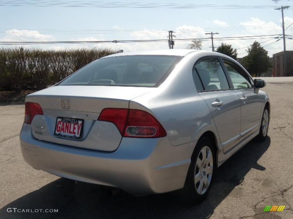 2008 Civic LX Sedan - Alabaster Silver Metallic / Gray photo #5