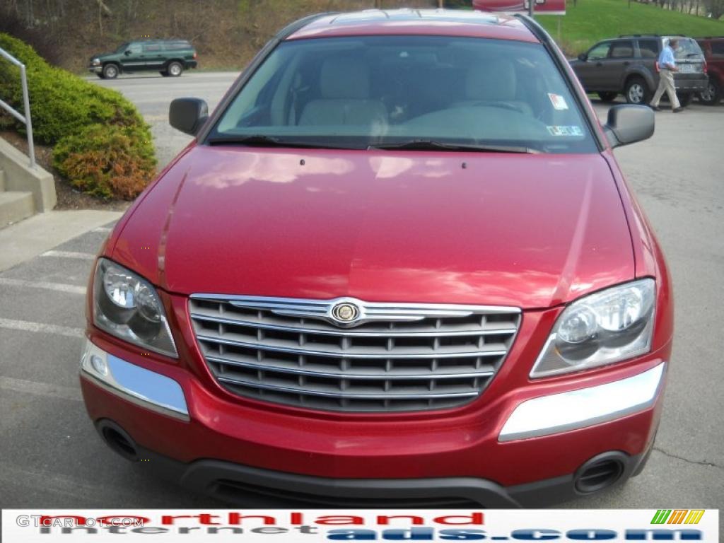 2006 Pacifica Touring AWD - Inferno Red Crystal Pearl / Light Taupe photo #3