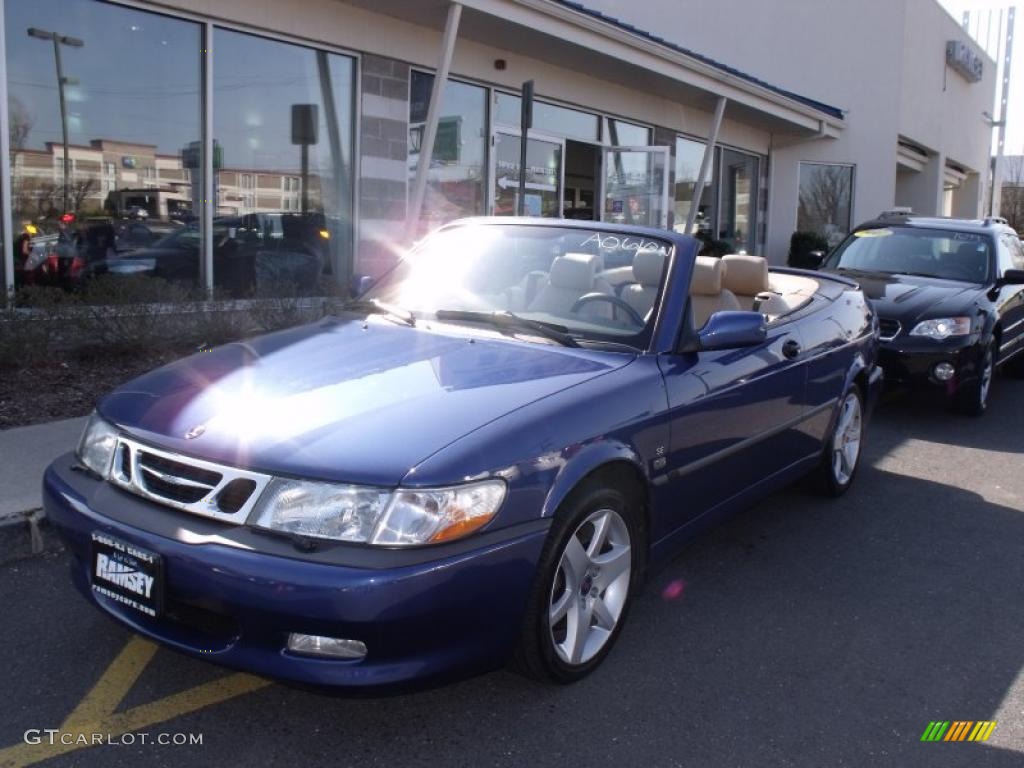 2003 9-3 SE Convertible - Midnight Blue Metallic / Sand Beige photo #1