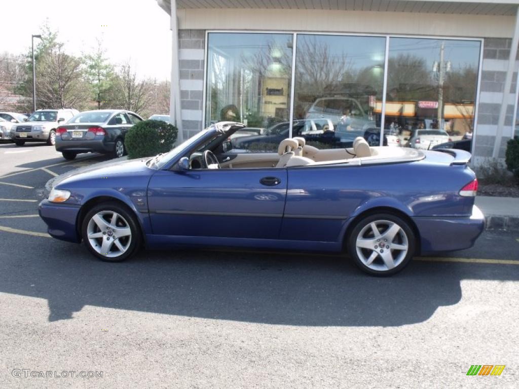 2003 9-3 SE Convertible - Midnight Blue Metallic / Sand Beige photo #2
