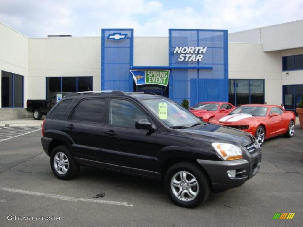 2008 Sportage LX V6 4x4 - Black Cherry Metallic / Black photo #1