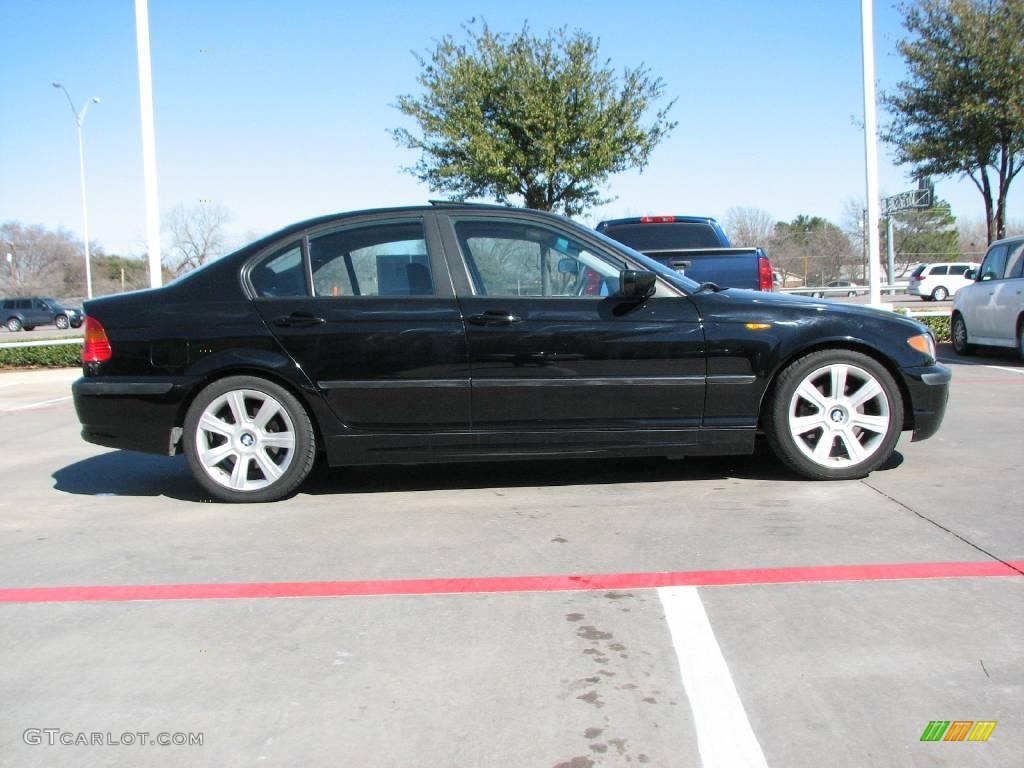 2002 3 Series 325i Sedan - Jet Black / Black photo #6