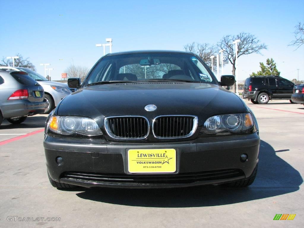 2002 3 Series 325i Sedan - Jet Black / Black photo #8
