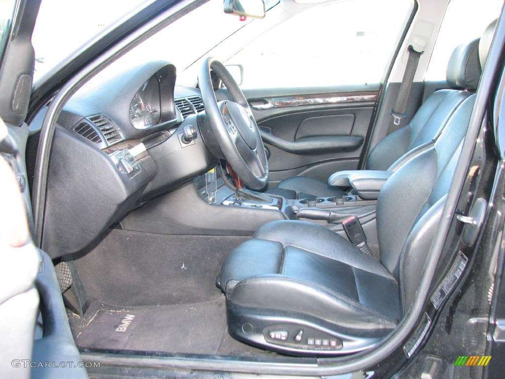 2002 3 Series 325i Sedan - Jet Black / Black photo #9