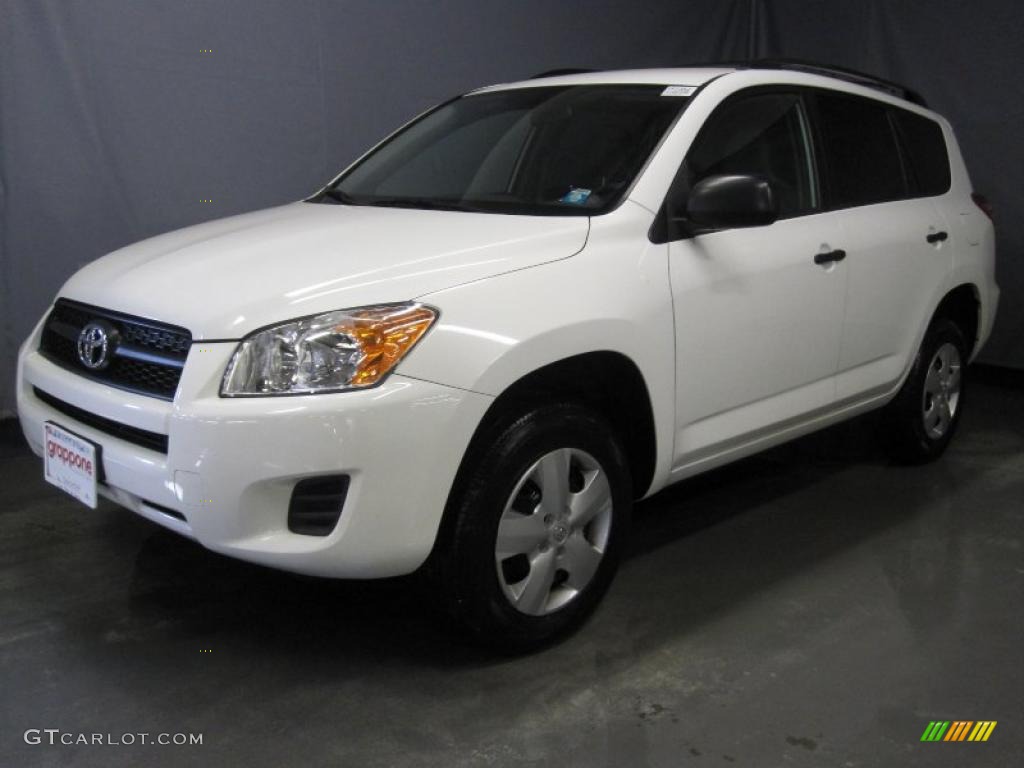 2009 RAV4 4WD - Super White / Ash Gray photo #1