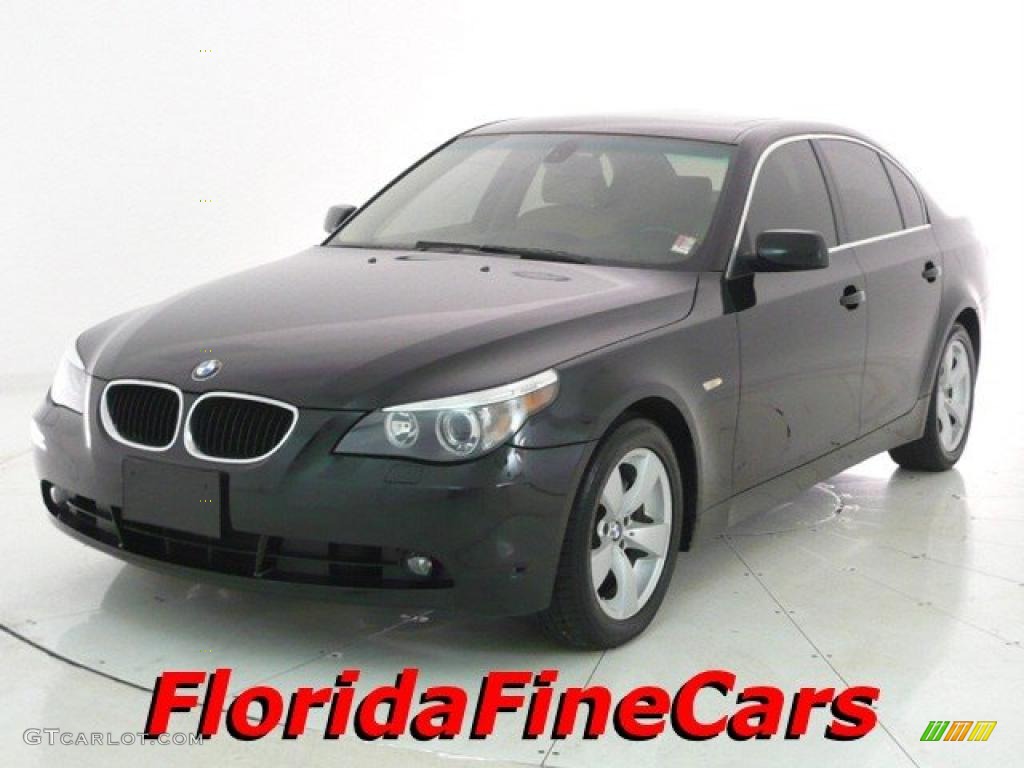 2005 5 Series 525i Sedan - Jet Black / Black photo #1