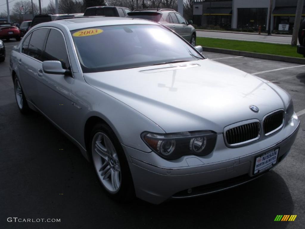 2003 7 Series 760Li Sedan - Titanium Silver Metallic / Basalt Grey/Flannel Grey photo #3