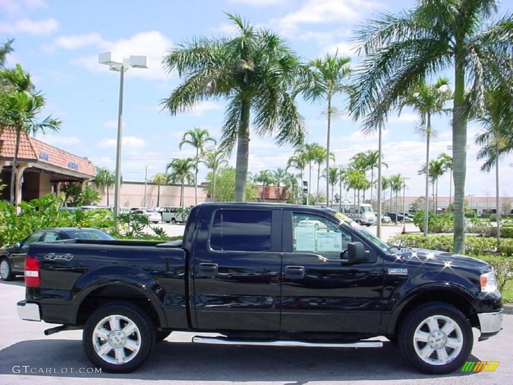 2008 F150 Lariat SuperCrew 4x4 - Black / Black photo #2