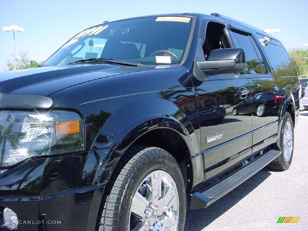 2007 Expedition EL Limited - Black / Charcoal Black photo #9