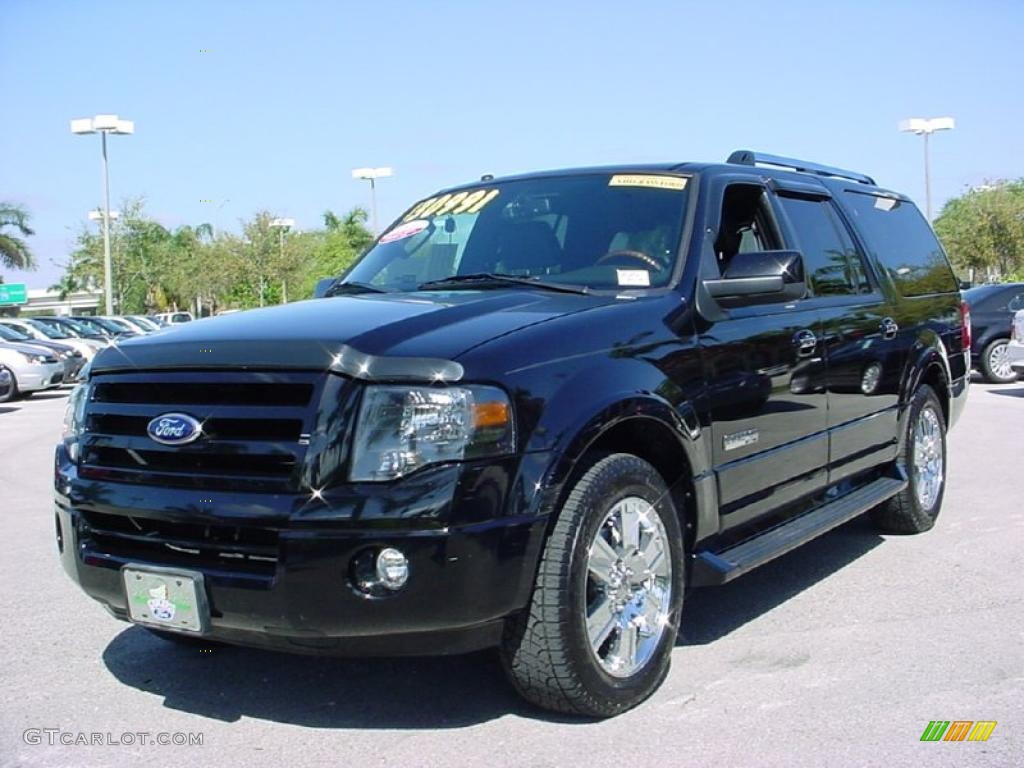 2007 Expedition EL Limited - Black / Charcoal Black photo #10